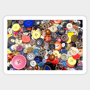 The Curious case of a lot of buttons Sticker